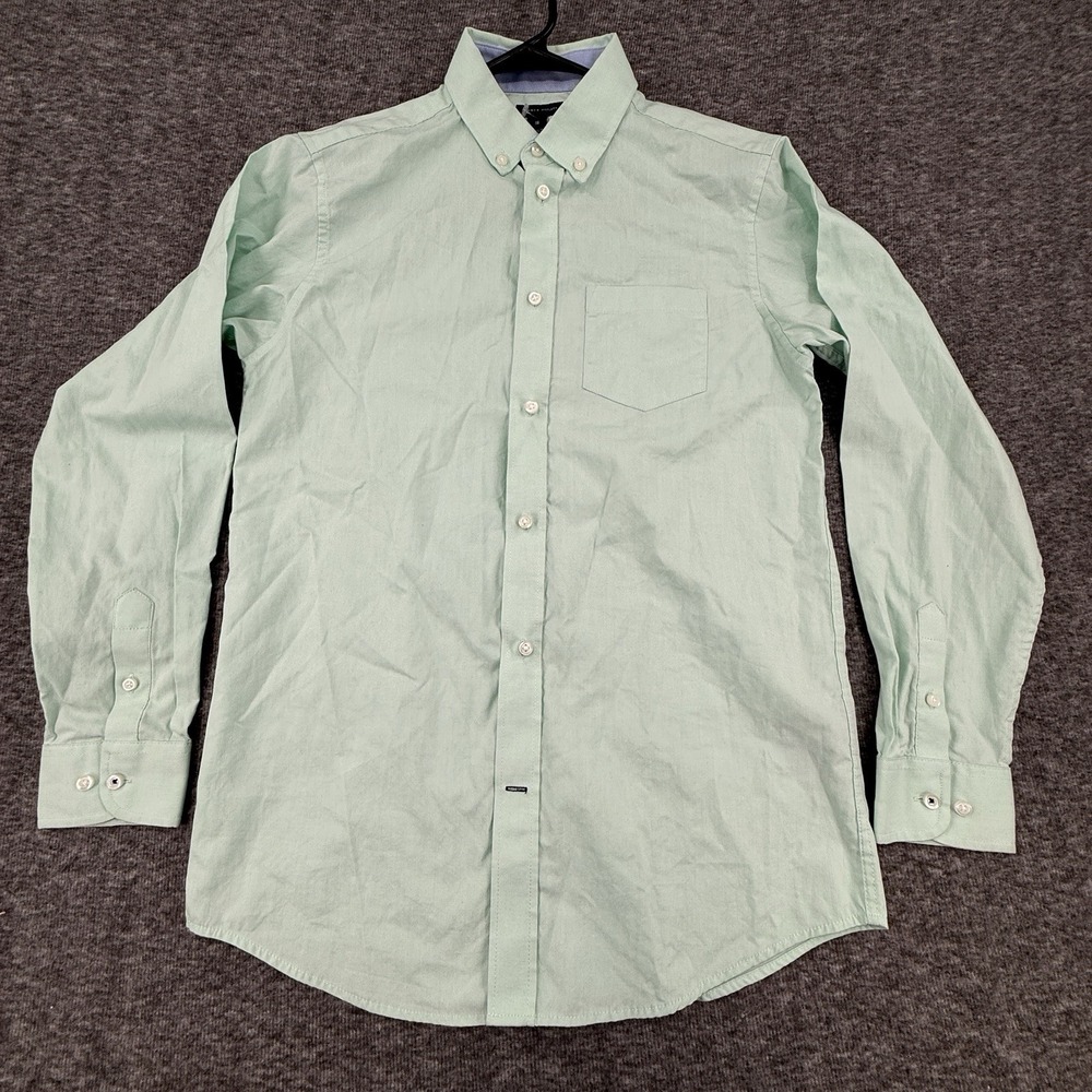 Tommy Hilfiger Size 18 Men's Size Small Button Down Shirt Green